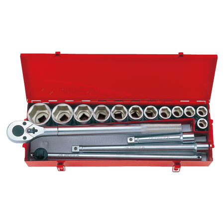 CAJA DE VASOS 3/4 " MÉTRICOS CON ACCESORIOS