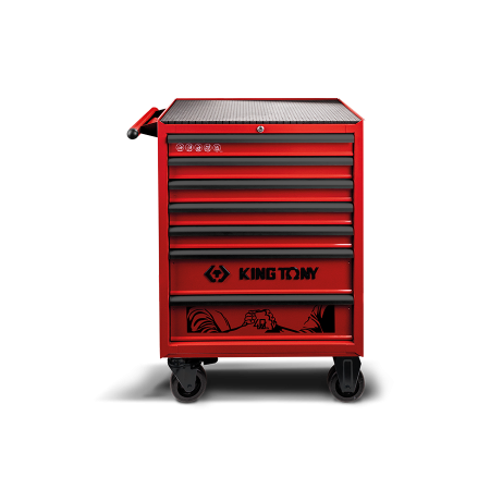 CARRO PARA TALLER -  7 CAJONES ROJO