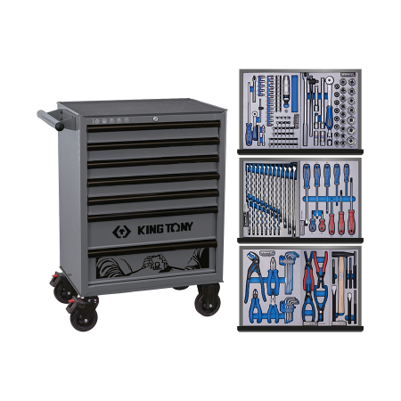 CARRO DE HERRAMIENTAS + 179 HERRAMIENTAS GRIS