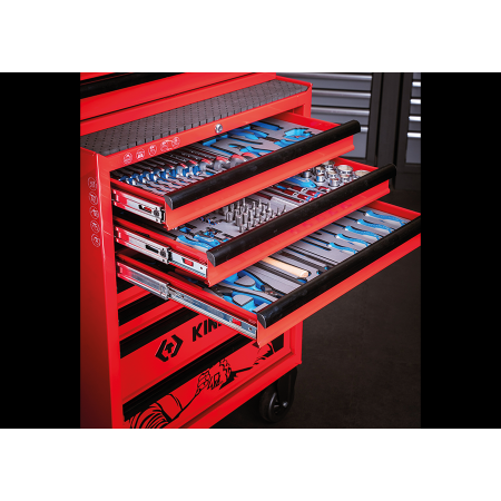 CARRO DE HERRAMIENTAS + 179 HERRAMIENTAS ROJO