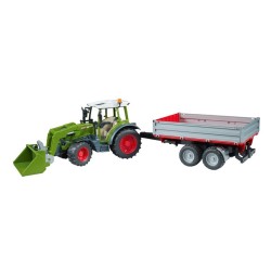 FENDT 211 VARIO CON CARGADOR FRONTAL Y REMOLQUE CON PAREDES ALTAS